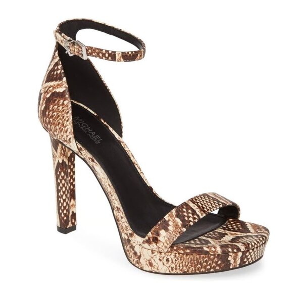 Michael Kors Shoes - Michael Kors Margot Platform Snake Heels